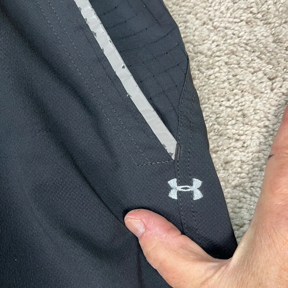 Under Armour Shorts Mens 36 Black Stretch Waistband‎ Reflective Vented Athletic